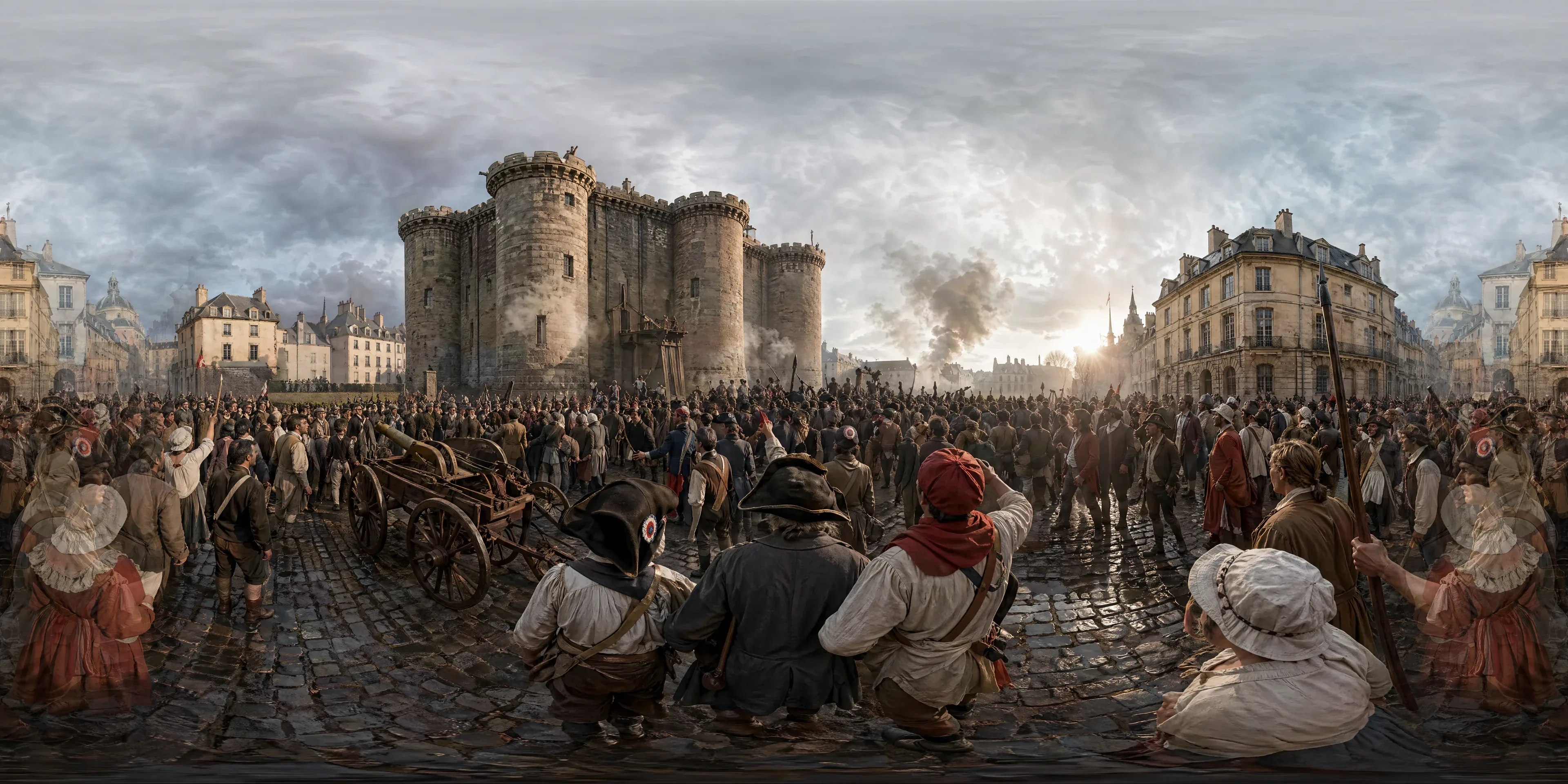 Storming of the Bastille panorama